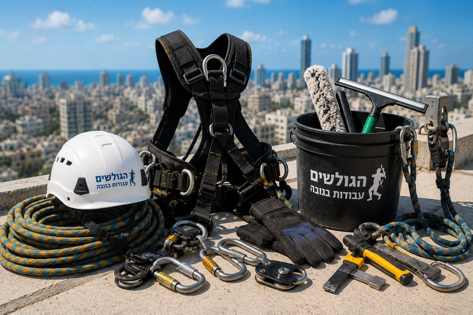 ציוד בטיחות מקצועי לעבודות בגובה