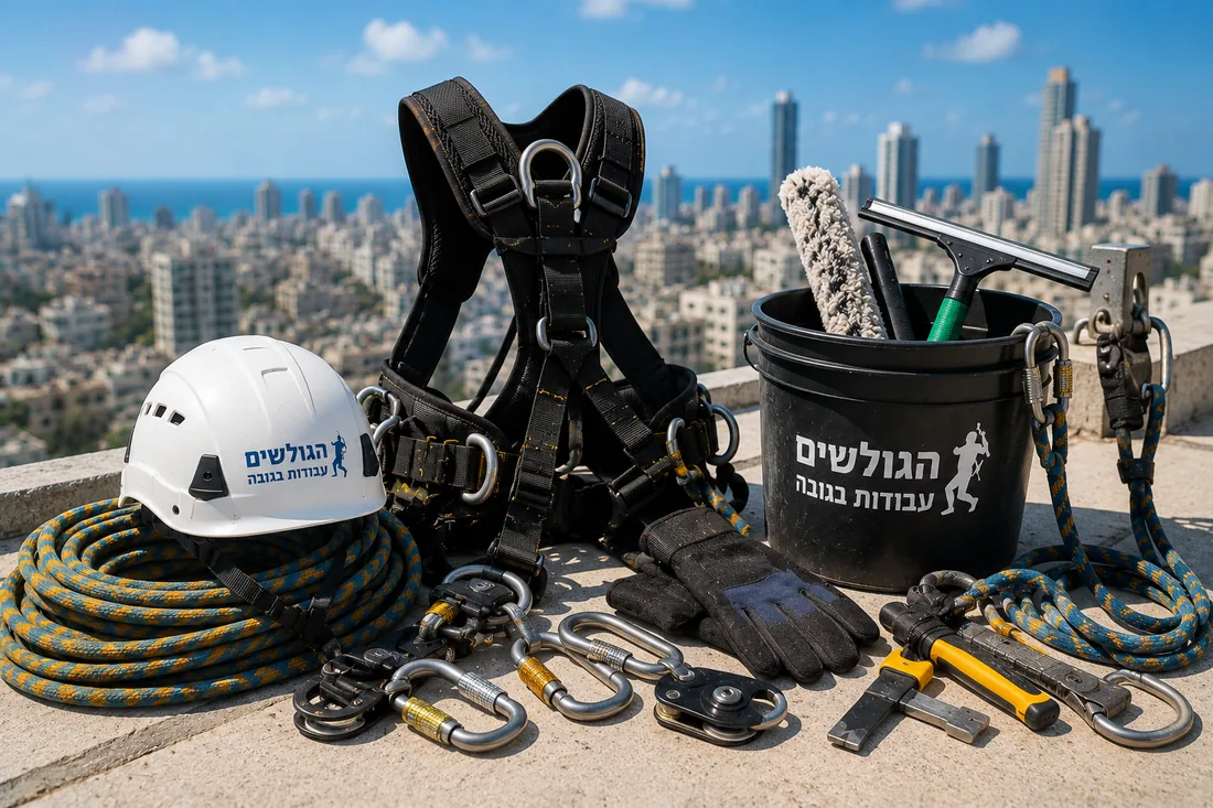 ציוד בטיחות מקצועי לעבודות בגובה
